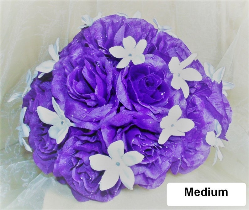 Bride Custom Made Bridesmaid Stephanotis Fuchsia Pink Delicate Wedding Bouquet Rose Rhinestone
