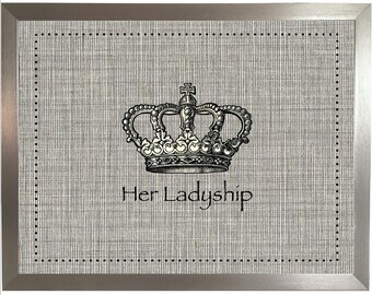 Her Ladyship LAP TRAY: Vintage Bean Bag Cushioned Breakfast in Bed, TV Dinner Tray, Laptop Lap Desk Table