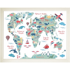 Plateau pour ordinateur portable, carte du monde : coussin poire de haute qualité pour enfants, télévision pour ordinateur portable, plateau de repas pour le dîner. 2 couleurs de cadre