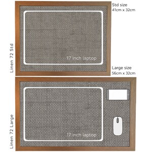 LINEN 72 Wood Lap TRAY: High Quality Bean Bag Cushion, Breakfast in Bed, TV Dinner, Laptop, Pillow Tray Table Desk image 5