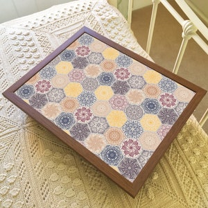 CHEERY Lap Tray Desk with Bean Bag Pillow Cushion: Quality Cushioned Padded, Laptop, Breakfast in Bed, TV Dinner Tray Table (Frames x 4)