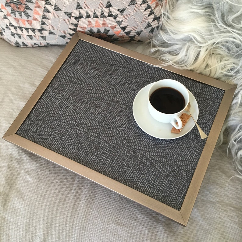 The Cool and Classy Range of High Quality LAP TRAYS: Breakfast in Bed, TV Dinner, Beanbag Laptop Trays, Cushion, Pillow Tray Table Desk Crock 99 Silver