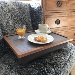 LINEN 72 Wood Lap TRAY: High Quality Bean Bag Cushion, Breakfast in Bed, TV Dinner, Laptop, Pillow Tray Table Desk