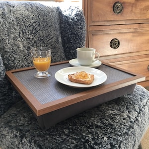 LINEN 72 Wood Lap TRAY: High Quality Bean Bag Cushion, Breakfast in Bed, TV Dinner, Laptop, Pillow Tray Table Desk