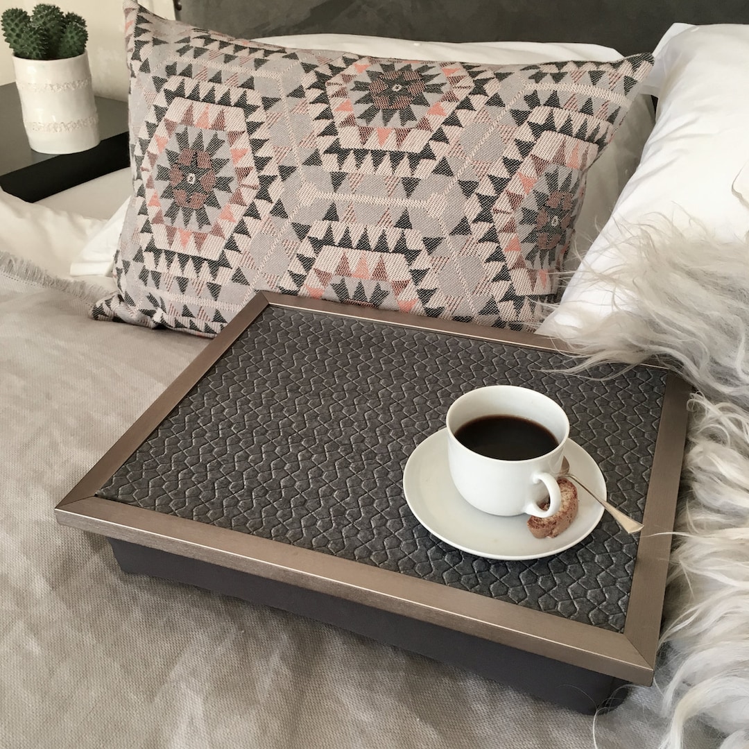 TERRA 53 Grey Lap TRAY High Quality Bean Bag Cushion, Breakfast in Bed