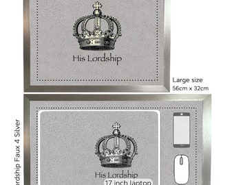 LARGE LAPTOP TRAYS: His & Hers Lord and Ladyship, High Quality, Bean Bag Padded Cushion, Pillow Tray, Laptop Lap Desk