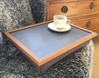 CROCK 99 Wood Lap TRAY: High Quality Bean Bag Cushion, Breakfast in Bed, TV Dinner Tray, Cushioned Laptop Tray Table Desk