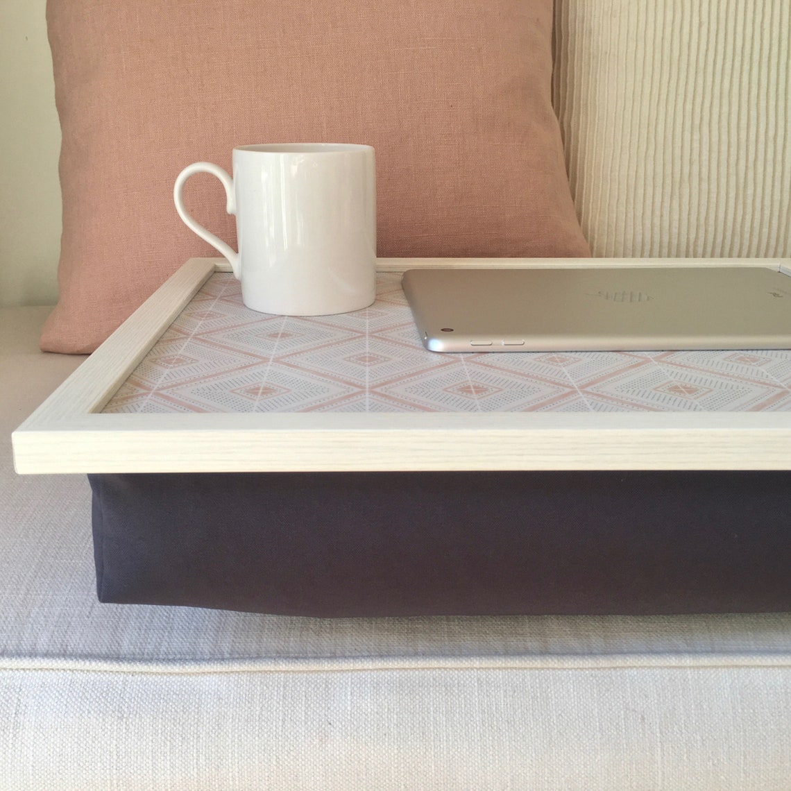 CHARMING Lap Tray Desk With Bean Bag Pillow Cushion Quality Etsy