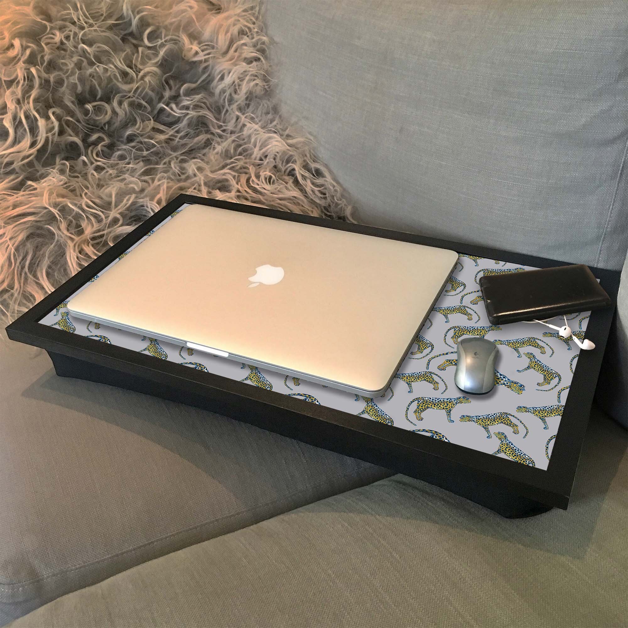 LINEN 72 Silver Lap TRAY With Bean Bag Cushion: Taupe Grey Soft Padded Breakfast In Bed, TV Dinner Tray For Eating, Laptop Desk Tray Table - Canada - View #8