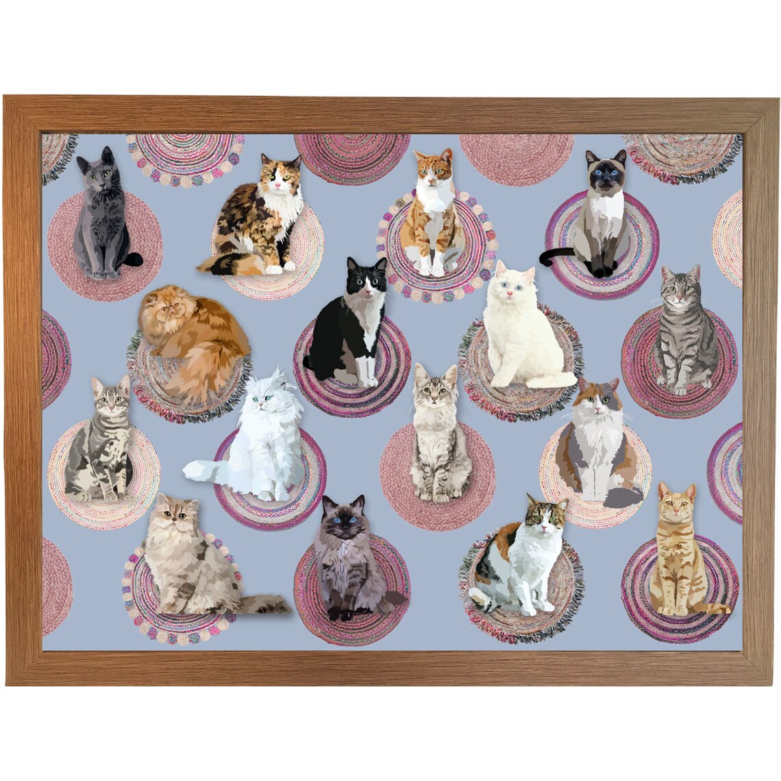 CATS on Mats Blue Lap Tray With Bean Bag Cushion High Quality Etsy