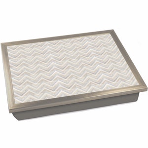 HERRINGBONE MARBLE Lap Trays: High Quality Bean Bag, Breakfast in Bed, TV Dinner Tray, Laptop Cushion Tray Desk image 9