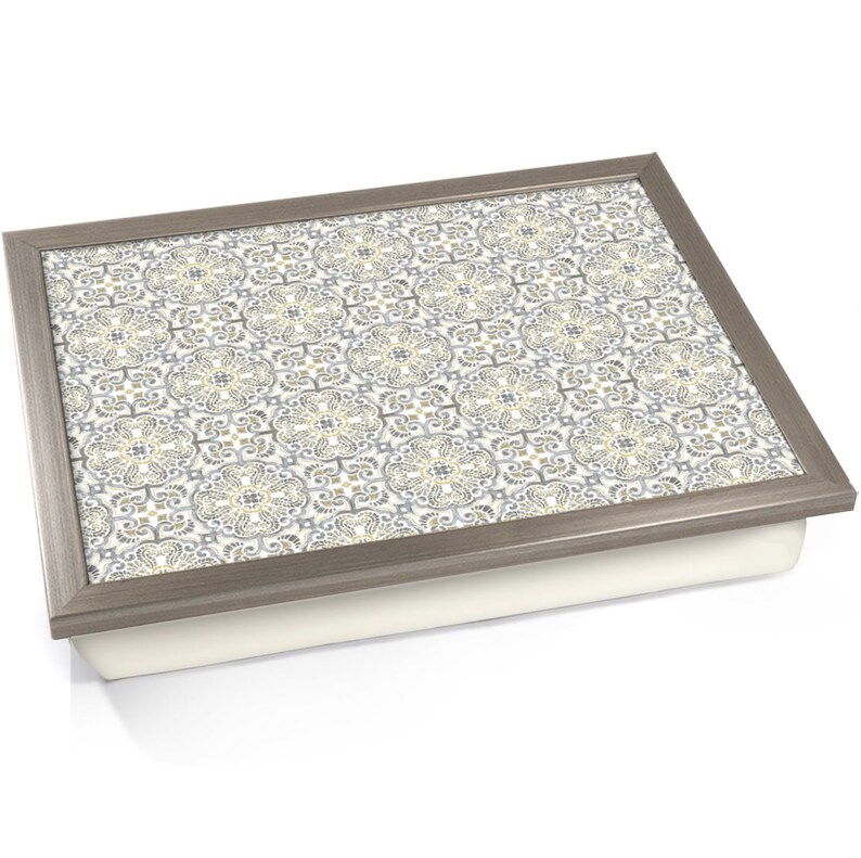 FLEUR GREY Lap Tray Desk With Bean Bag Pillow Cushion Quality Etsy