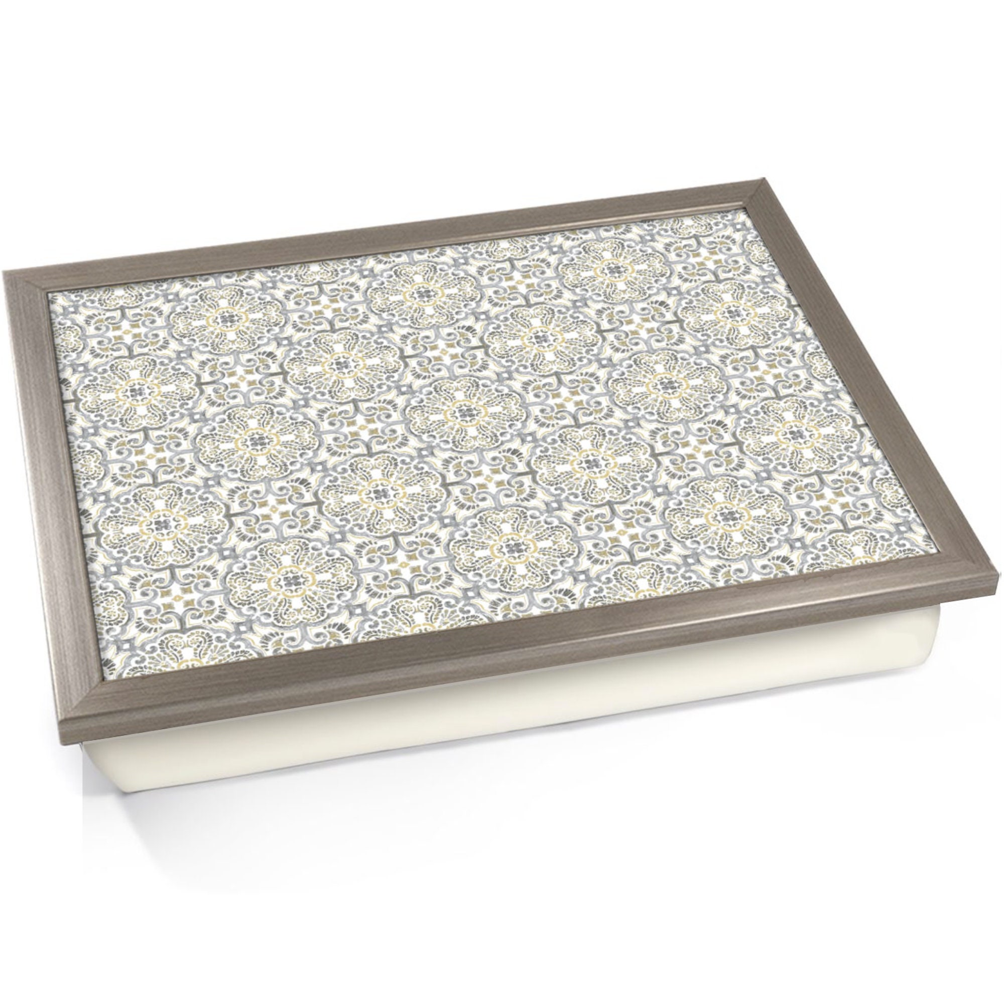 FLEUR GREY Lap Tray Desk with Bean Bag Pillow Cushion Quality Etsy