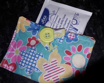 Teabag wallet stylized flowers