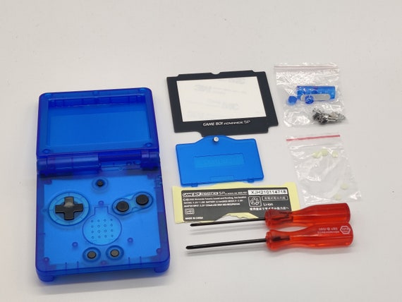 Buy Repairs Game Boy Advance SP Housing Shell Replacement Service Dark  Clear Blue