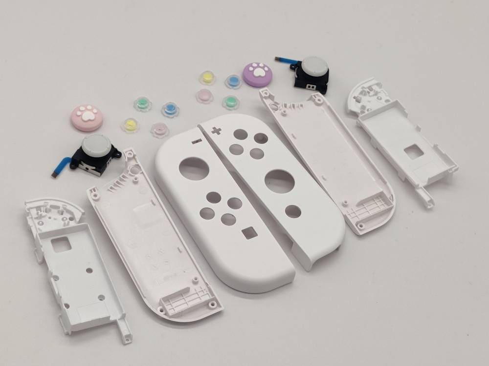 カスタムJoy-con　WHITE×PINKメタリック Nintendo Switch Customized Joycons Pink & Purple Joy-Con SET
