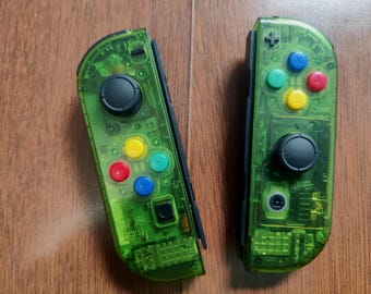 Nintendo Switch Joy-Con Clear Green mit Mix Color Buttons Controller