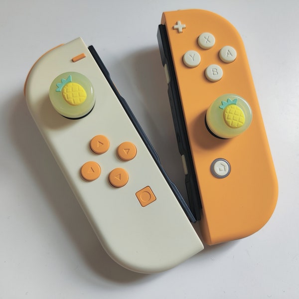 Custom  Nintendo Switch JoyCon Cream Yellow Shell with Mix Yellow Cream Buttons Controllers