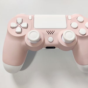 Custom PS4  Controller Pink shell  & White Buttons