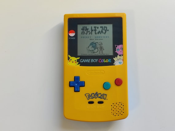 Nintendo ゲームボーイカラー イエロー ポケットモンスター銀 Nintendo Gameboy Color POKEMON With New Housing, Speaker, Buttons