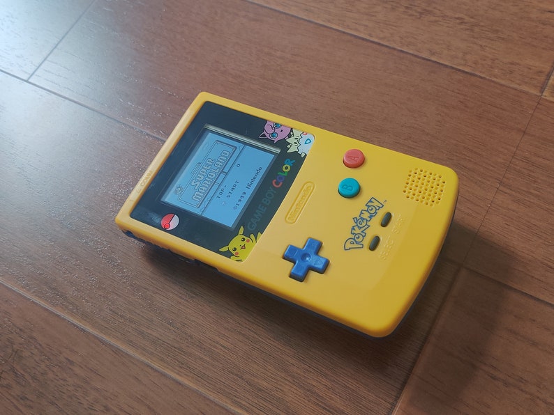 Game Boy Color Pokemon Custom Backlit Console, New Housing, Buttons ...