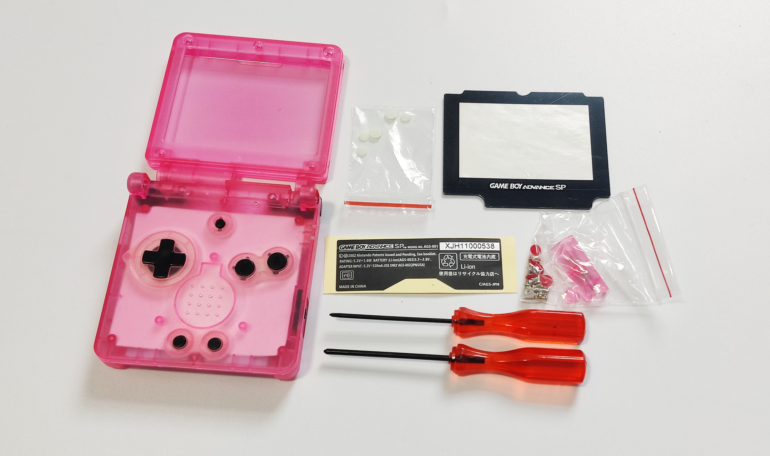 Gameboy Advance Sp Clear Pink Replacement Housing Shell for - Etsy