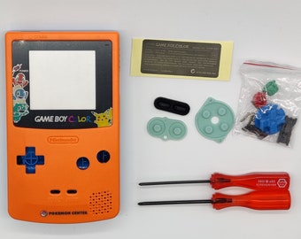 Gameboy Color Pokemon Orange Blue Replacement Housing Shell for