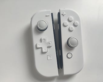 Custom Nintendo Switch White Dpad Shell con botones blancos Joycon Controller