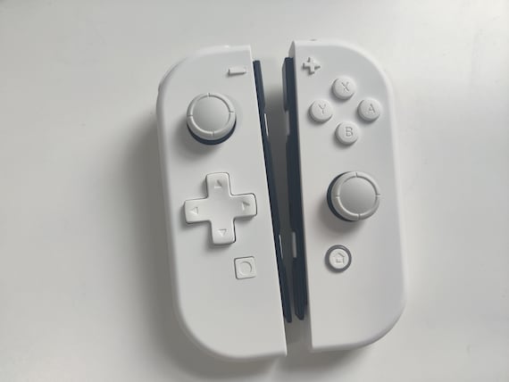 Custom Nintendo Switch White Dpad Shell With White Buttons Joycon