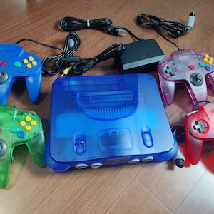 benutzerdefinierte Clear Blue Nintendo 64 N64 Konsole System Beide Japan & US SPIELEN