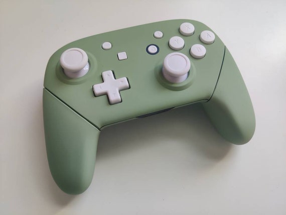 Nintendo Switch Pro Controller Matcha Green Mod With White Butons 