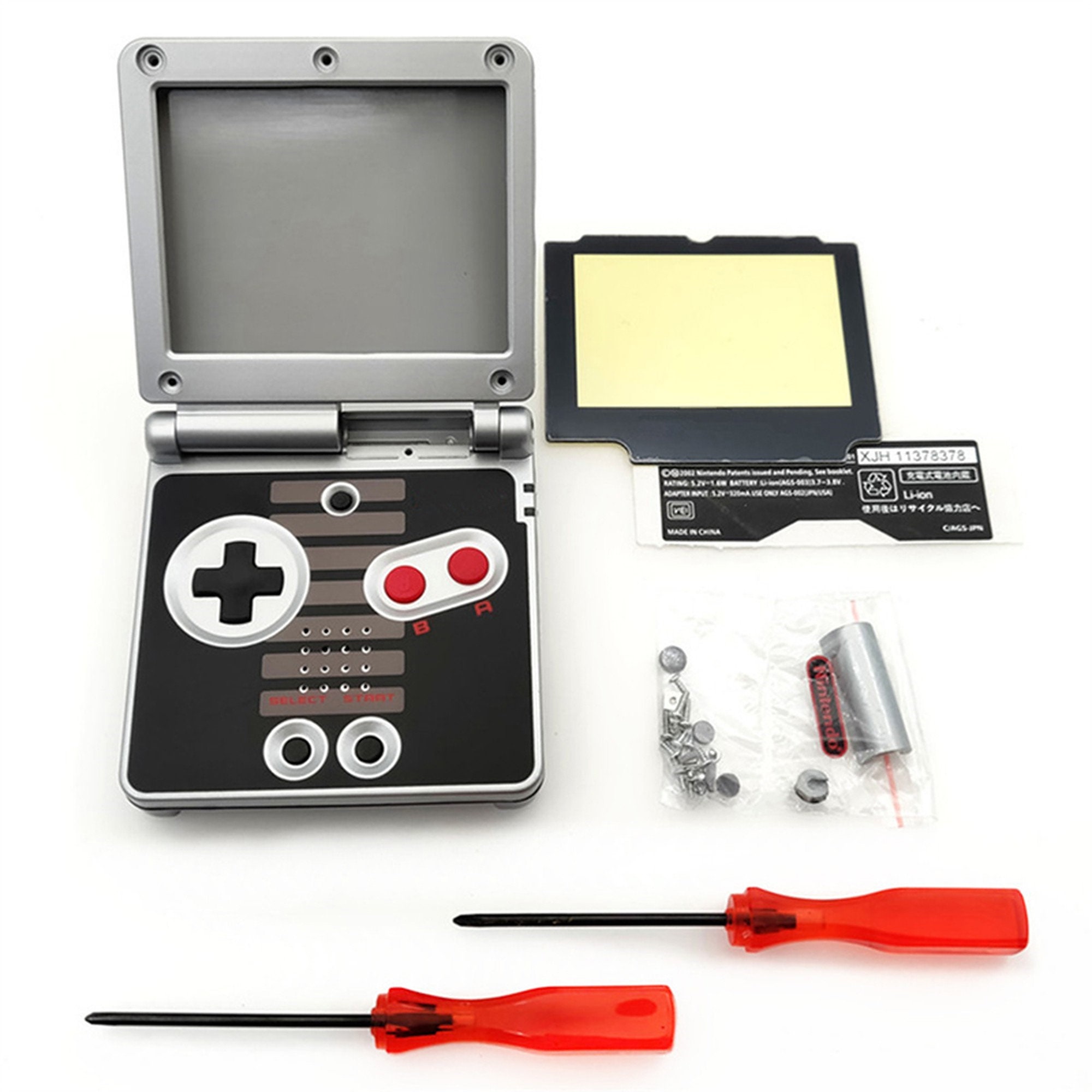 Gameboy Advance SP Classic NES Limited Edition Replacement Housing 