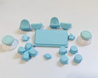 Sky Blue Playstation Buttons & Thumbstick Set für PS4 Controller