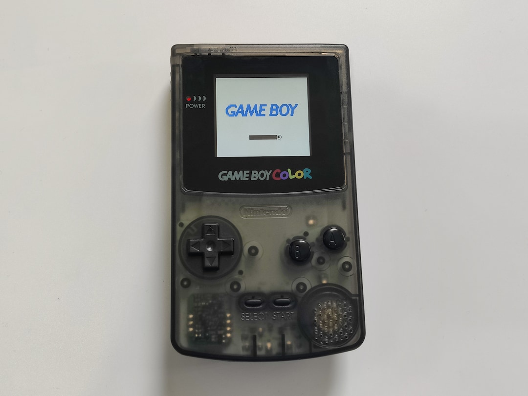 Gameboy Color Clear Black Backlight Console New Shell & Glass Screen - Etsy