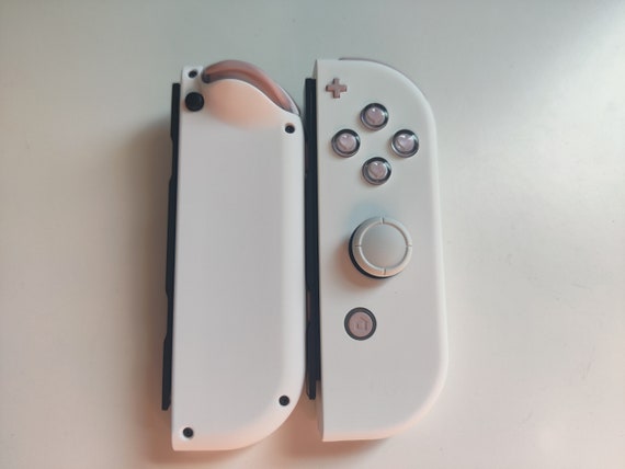 Custom Nintendo Switch Joycon White Shell With Sakura Pink