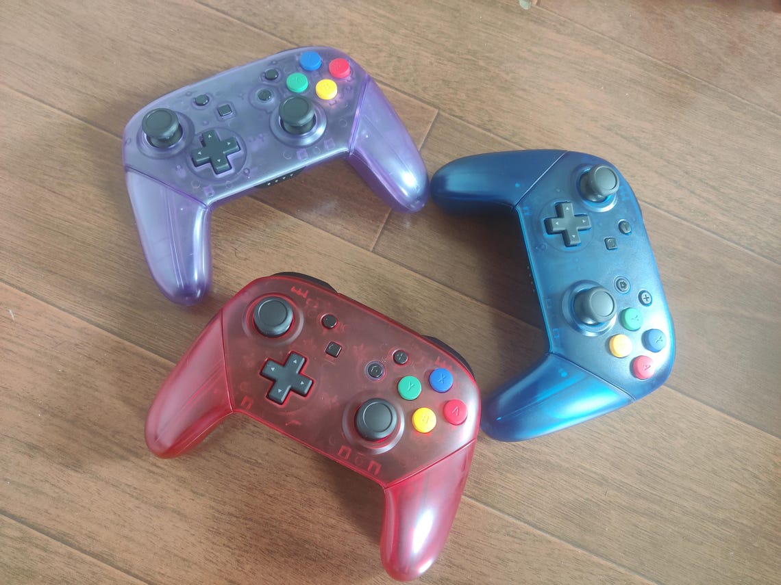 Custom Nintendo Switch Pro Controller N64 Clear Shell Choose Your Color ...