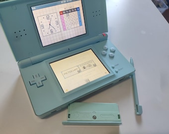 Nintendo DS Lite Console Sky Blue | Authentic Handheld Gaming System with Stylus (Tested Working)