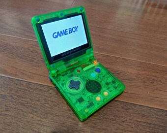 ゲームボーイアドバンス SP クリアグリーン ミックスカラーボタン付き