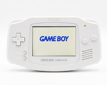 Game Boy Advance White IPS Modded Console | V2 Backlit Screen Mod | GBA Handheld Retro Gaming System | Restored & Upgraded