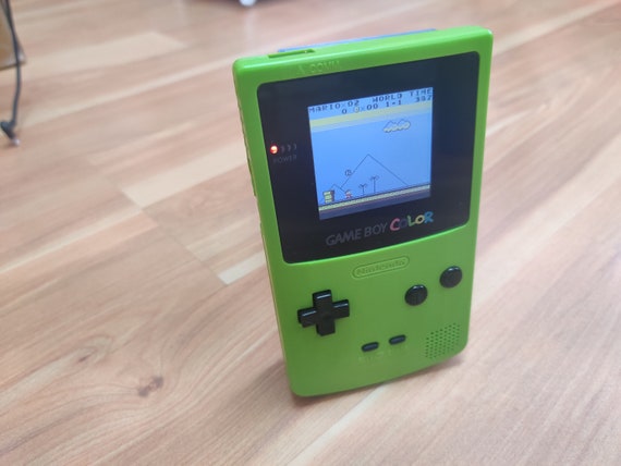 Nintendo Game Boy Color GBC System Backlight Backlit Brighter TFT Kiwi  Green