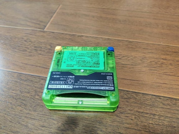 ゲームボーイアドバンス SP クリアグリーン ミックスカラーボタン付き