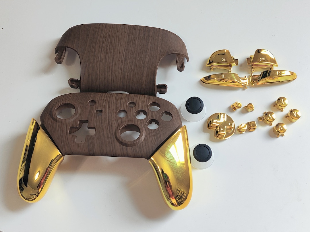 Custom Nintendo Switch Pro Controller Wooden Replacement Shell With ...