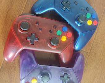 Custom Nintendo Switch Pro Controller N64 Clear Shell Farbe wählen