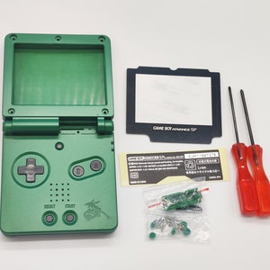 GameBoy Advance SP Classic Rayquaza Green Replacement Housing Shell For GB