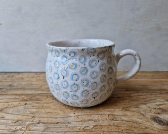 Coffee lovers gift, speckled stoneware mug, handmade pottery, mugs for mom