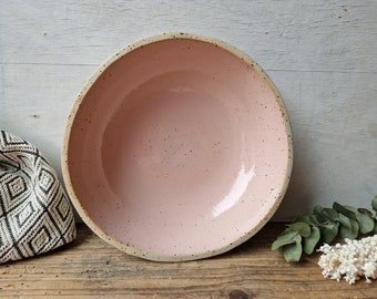 Speckled pink pasta bowl