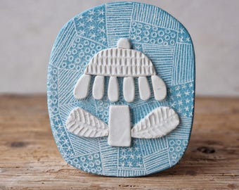 Arte de pared de cerámica hecho a mano para colgar