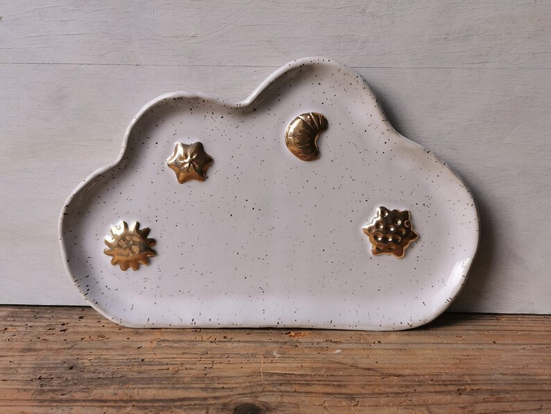 Ceramic cloud serving platter image 4