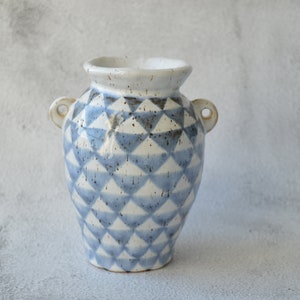 Piccolo vaso di anfora, vaso di ispirazione ceramica greca antico, vaso in ceramica fatto a mano immagine 3