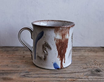 Artistic mug, large ceramic mug